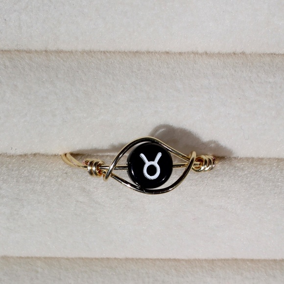 Taurus Zodiac Sign Ring | Adjustable Ring | Zodiac Ring | Taurus - Picture 1 of 5